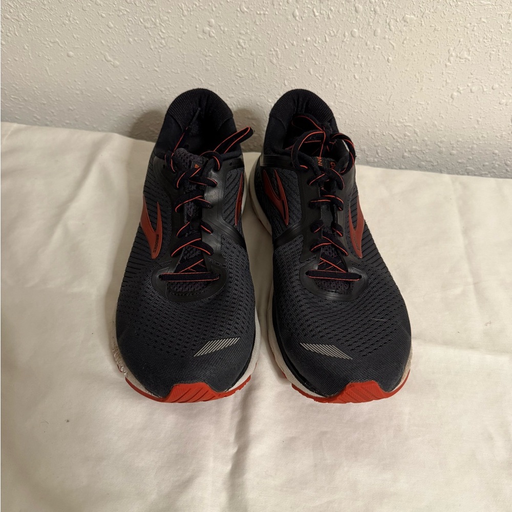 Brooks Adrenaline GTS 20 Black Red Running Shoes Men's Size 12D Med.